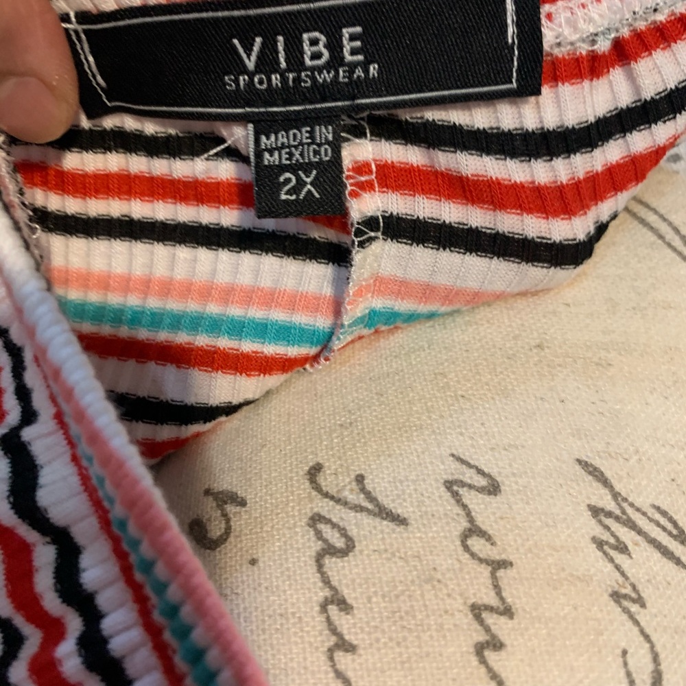 Vibe Striped top with Buttons - Picture 7 of 7